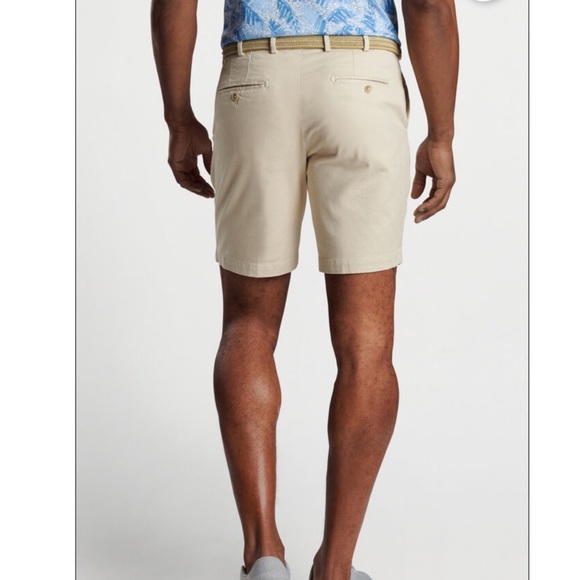 2 Pair of Peter Millar Pilot Twill Shorts in Stone & Khaki. Classic Fit. Size 38 - Picture 3 of 11